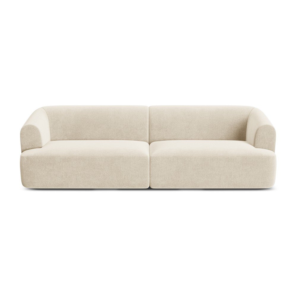 Beżowa aksamitna sofa 255 cm Campi – Cosmopolitan Design (zdjęcie 3)