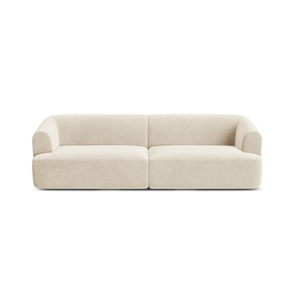 Beżowa aksamitna sofa 255 cm Campi – Cosmopolitan Design-image-3