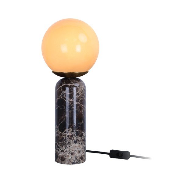 Ciemnobrązowa marmurowa lampa stołowa (wysokość 38 cm) Lazio Sphere – Leitmotiv-image-3