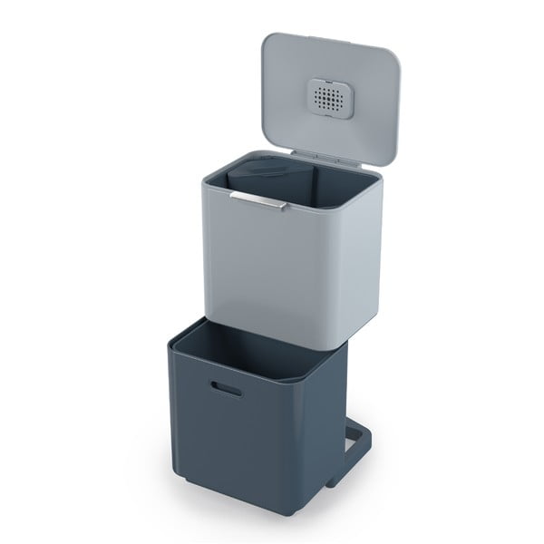 Kosz na śmieci do segregacji odpadów 30+30 l Totem Max Sky – Joseph Joseph-image-1