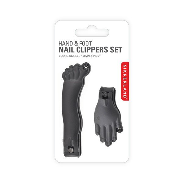 Komplet 2 obcinaczy do paznokci Kikkerland Carbon Foot And Hand-image-1