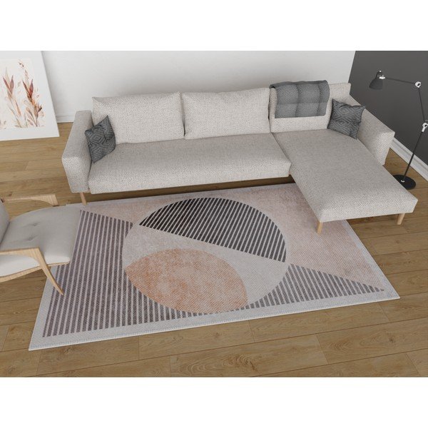 Beżowy dywan odpowiedni do prania 80x150 cm – Vitaus-image-1