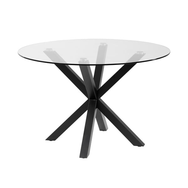 Okrągły stół do jadalni ze szklanym blatem Kave Home, ø 119 cm-image-3