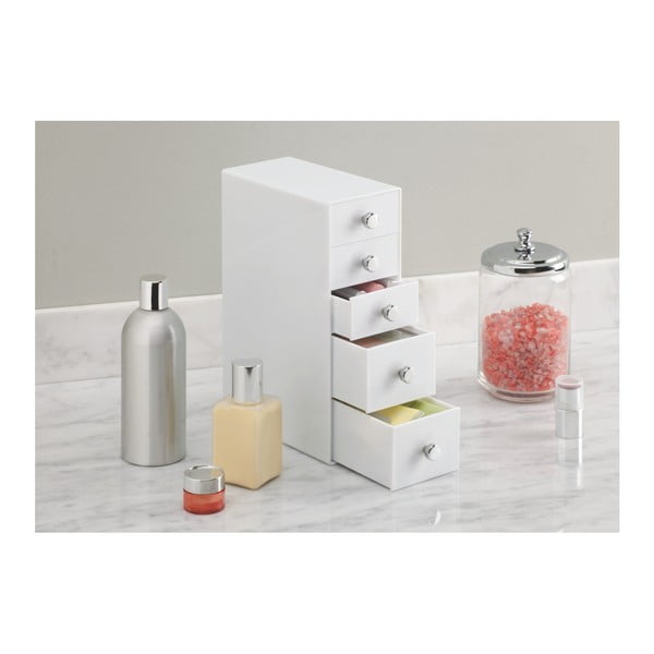 Biała minikomoda InterDesign Drawers Tower-image-3