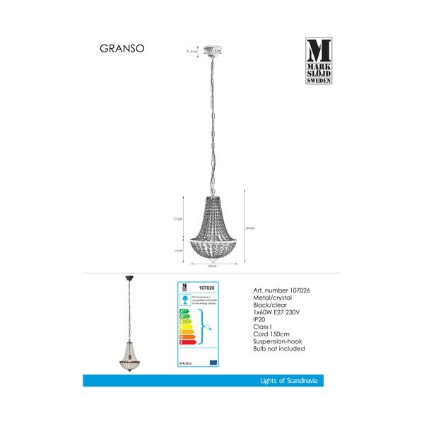 Żyrandol Markslöjd Granso, ⌀ 30 cm-image-2