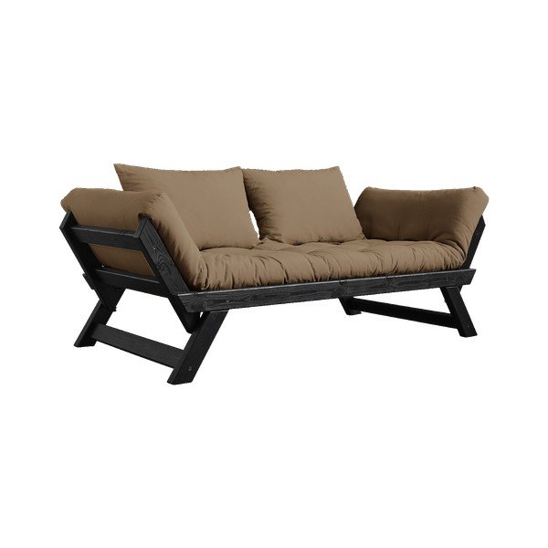 Sofa rozkładana z brązowym pokryciem Karup Design Bebop Black/Mocca-image-3