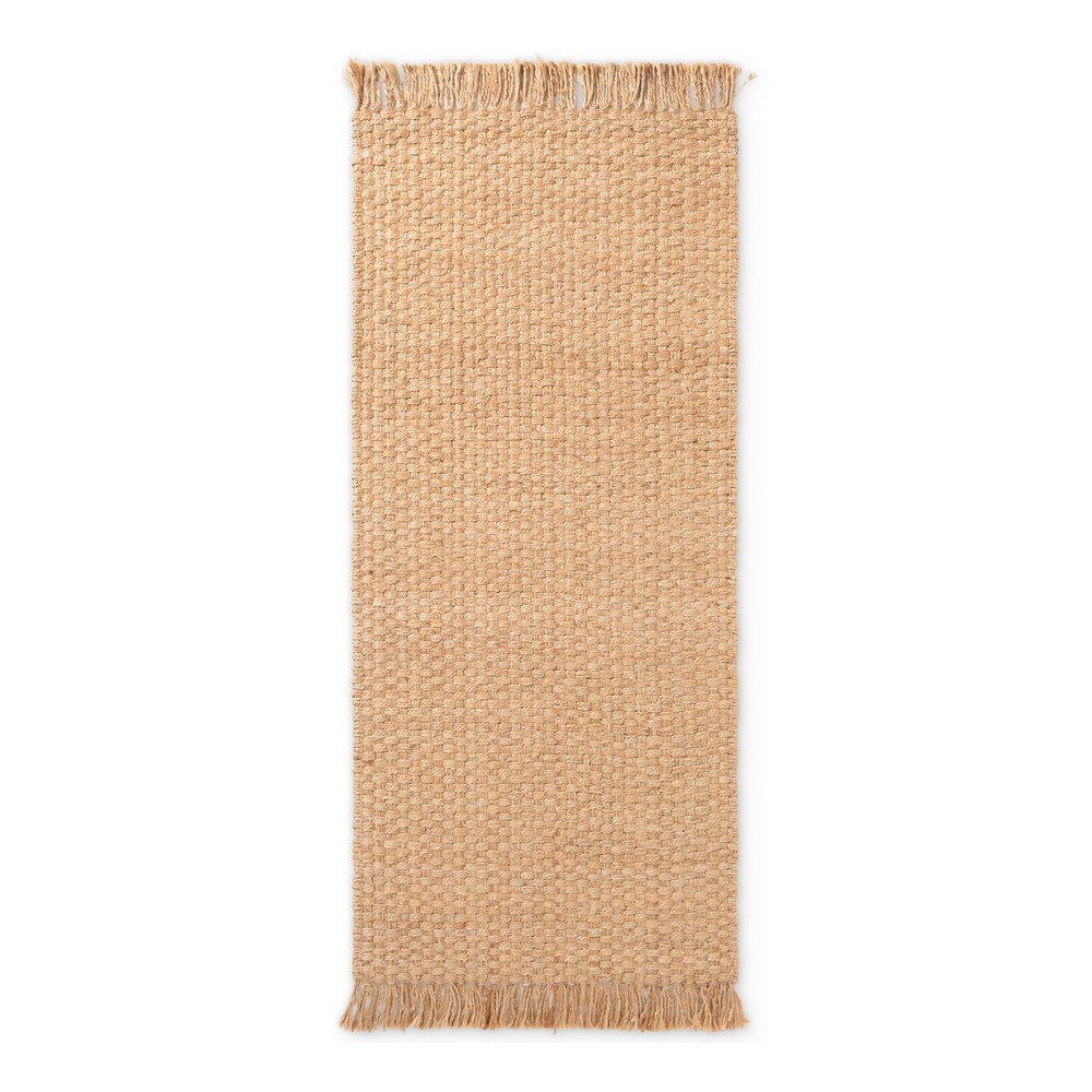 Chodnik z juty dwustronny/tkany ręcznie w naturalnym kolorze 80x300 cm Fjord – Hanse Home