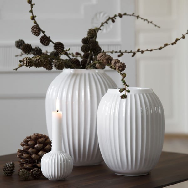 Biały kamionkowy wazon Kähler Design Hammershoi, wys. 20 cm-image-3