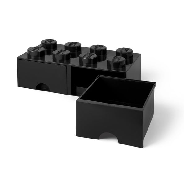 Czarny pojemnik z 2 szufladkami LEGO®-image-3