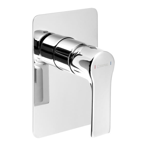 Bateria prysznicowa podtynkowa w kolorze srebra z połyskiem (1 otwór) Pax – Sapho