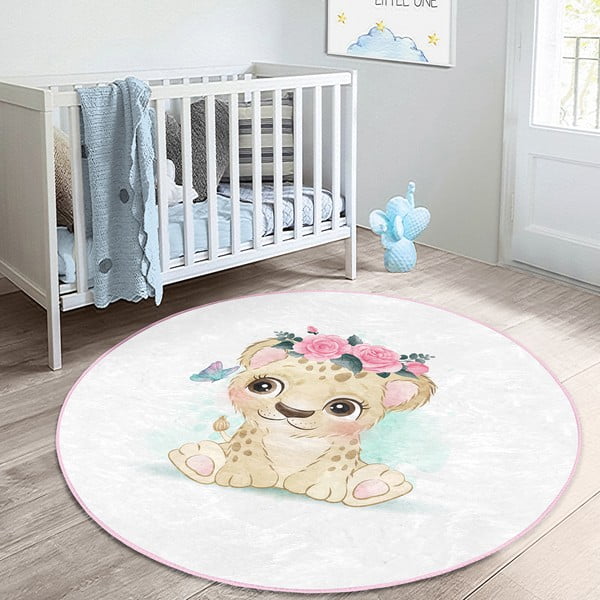 Biały dywan dziecięcy ø 100 cm Comfort – Mila Home-image-4