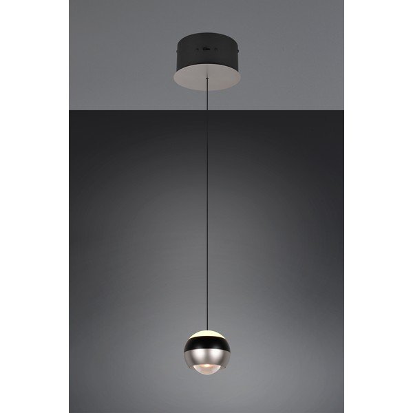 Lampa wisząca LED w czarno-srebrnym kolorze ø 15,5 cm Orbit – Trio Select-image-4