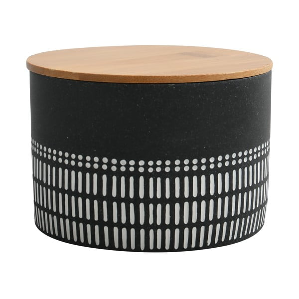 Czarny organizer łazienkowy na waciki z żywicy polimerowej Yuma – Spirella