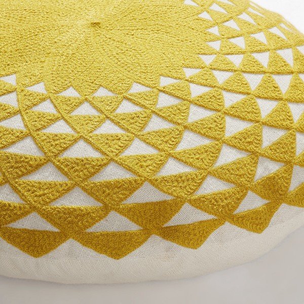 Żółta poduszka La Forma Zappa, Ø 45 cm-image-1