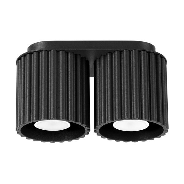 Czarna metalowa lampa punktowa 10x21 cm Zora – Sollux
