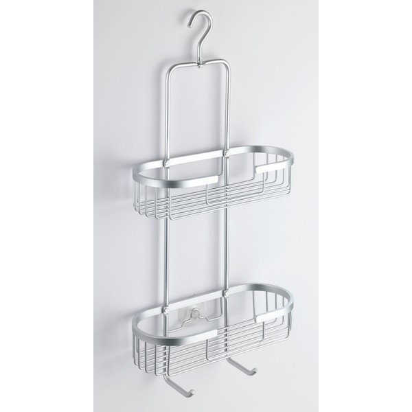 Wisząca dwupoziomowa półka łazienkowa Wenko Gomo-image-1