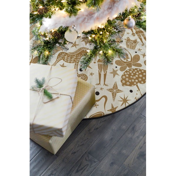 Bawełniany dywan pod choinkę Butter Kings Golden Nut Cracker, ø 130 cm-image-1