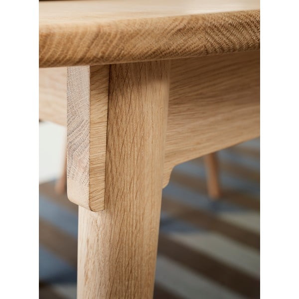 Rozkładany stół z dodatkowym blatem z litego drewna dębowego 106x184 cm Miro – Hammel Furniture-image-1