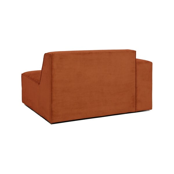 Pomarańczowy końcowy moduł sztruksowej sofy Scandic Sting, 124 cm, lewostronny-image-3