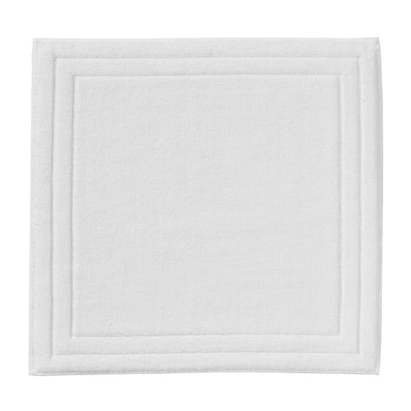 Biały dywanik łazienkowy z domieszką bawełny Aquanova Riga, 70x120 cm