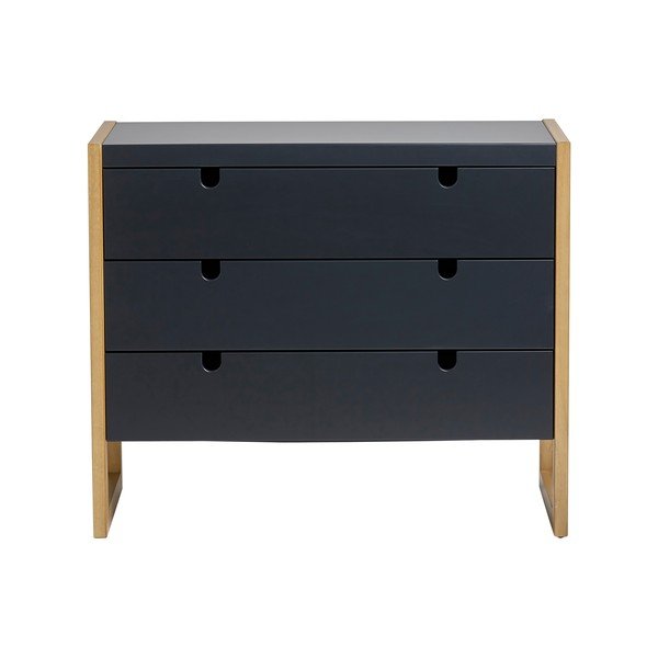 Antracytowa komoda z 3 szufladami Marckeric Square, 90x75 cm-image-4