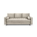 Beżowa aksamitna rozkładana sofa Milo Casa Santo