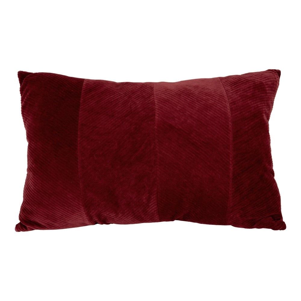 Ciemnoczerwona poduszka dekoracyjna PT LIVING Ribbed, 60x40 cm