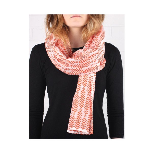 Szal Print Aztec Orange-image-1