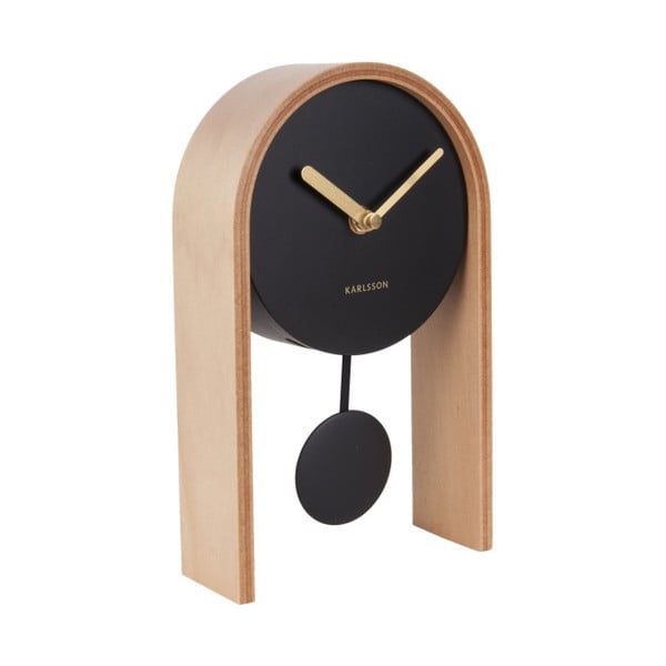 Zegar stołowy z drewnem brzozy Karlsson Smart Pendulum Light