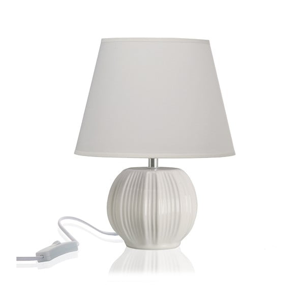 Biała ceramiczna lampa stołowa Versa