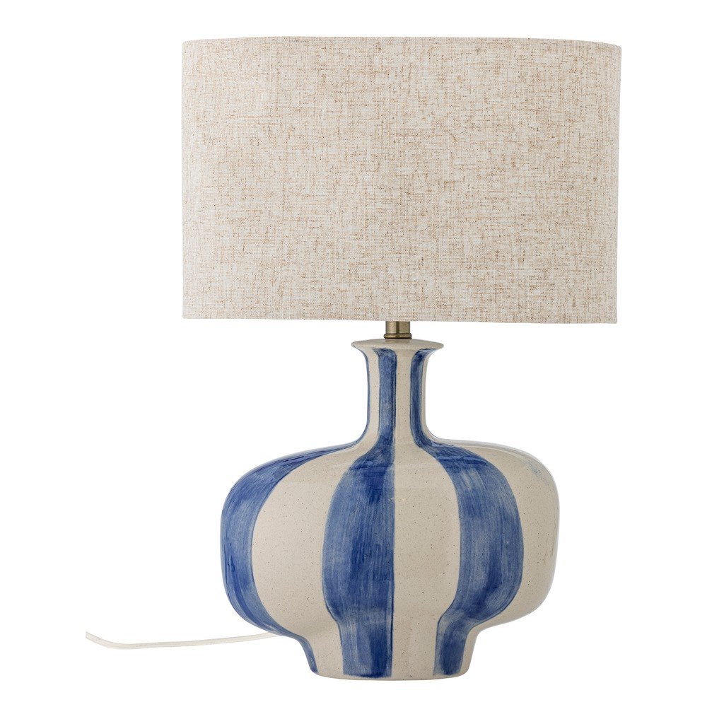 Lampa stołowa ceramiczna z tekstylnym kloszem (wysokość 46 cm) Alida – Bloomingville