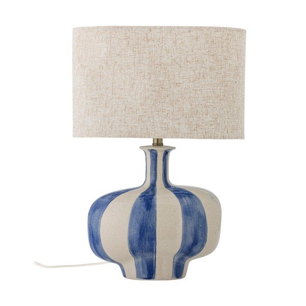 Lampa stołowa ceramiczna z tekstylnym kloszem (wysokość 46 cm) Alida – Bloomingville