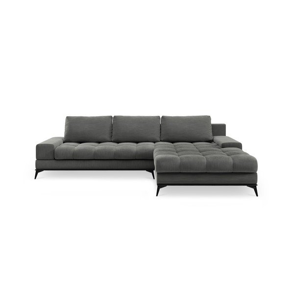 Ciemnoszary narożnik rozkładany Windsor & Co Sofas Deneb, prawy róg