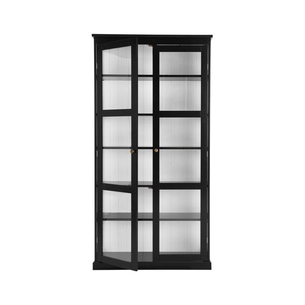 Czarna witryna z płyty MDF 98x193x34 cm Wilma – Ellos Home-image-4