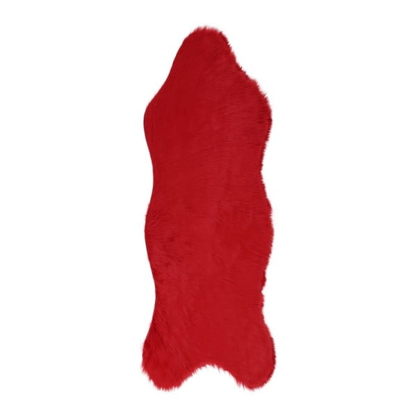 Czerwony chodnik ze sztucznej skóry Pelus Red, 75x200 cm