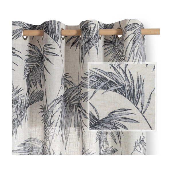 Szara/kremowa zasłona 135x250 cm Palmera – Restilo