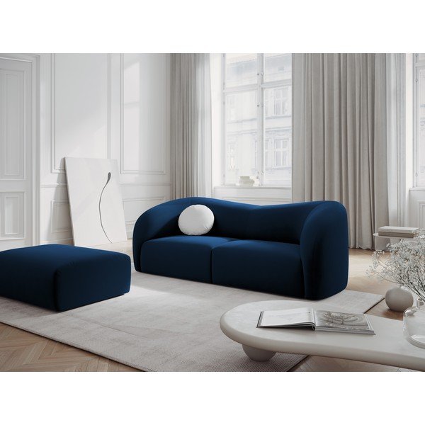 Niebieska aksamitna sofa 197 cm Santi – Interieurs 86-image-1