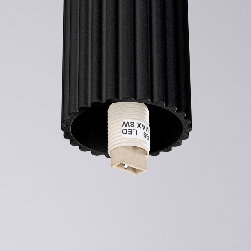 Czarna lampa sufitowa ze szklanym kloszem ø 12 cm Orbital – Sollux (zdjęcie 5)