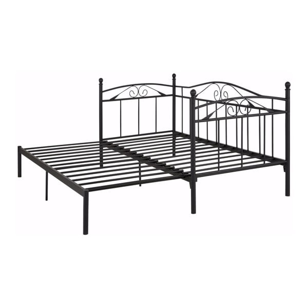 Czarne łóżko rozkładane Støraa Bibi, 90x200 cm-image-1