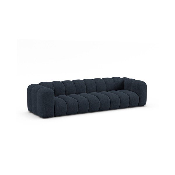 Ciemnoniebieska sofa z tkaniny szenilowej 290 cm Lupine – Micadoni -image-1