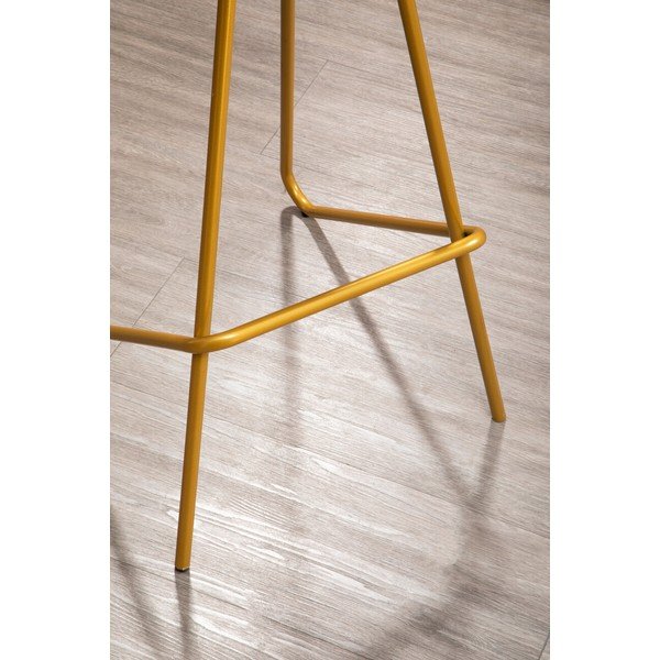 Hoker z litego drewna wiązu w kolorze złota/w naturalnym kolorze (wysokość siedziska 78 cm) District – Premier Housewares-image-4