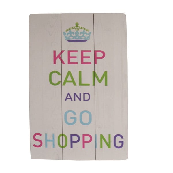 Tabliczka dekoracyjna Keep Calm and Go Shopping