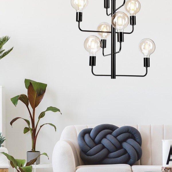 Czarna lampa wisząca − LAMKUR-image-2