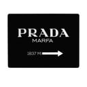 Czarna mata stołowa Little Nice Things Prada, 55x35 cm