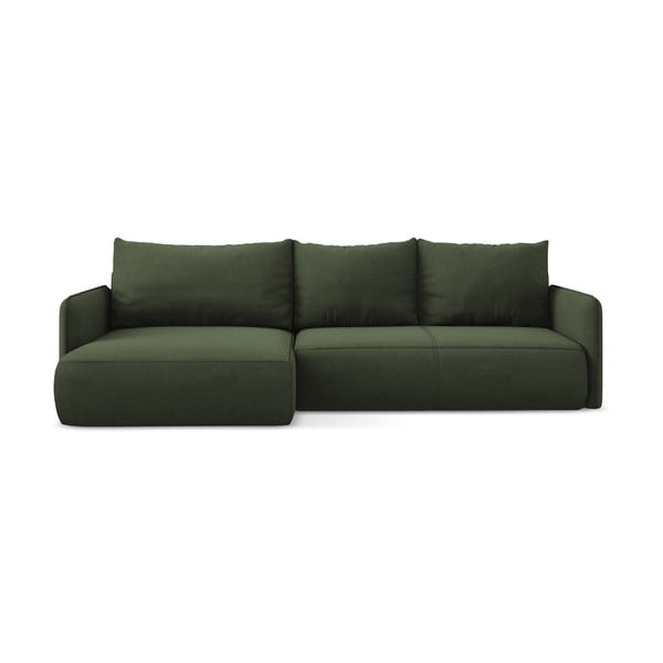 Zielony rozkładany/ze schowkiem narożnik (lewostronny) Nanea – Makamii