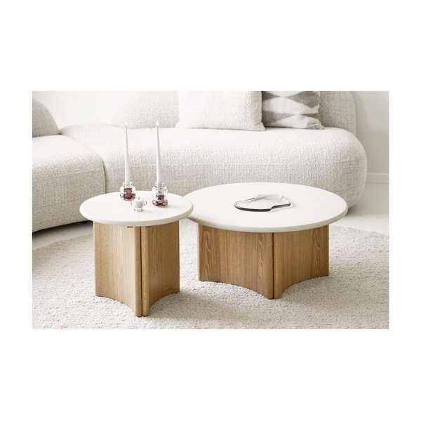 Okrągły stolik z betonowym blatem ø 50 cm Motril – House Nordic-image-1