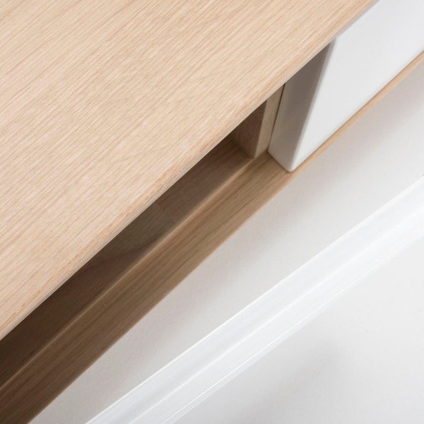 Dębowa szafka pod TV Ena, 225x55x45 cm-image-4