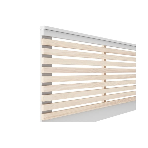 Biały zagłówek w dekorze sosny 146x100 cm Campus – Marckeric-image-4