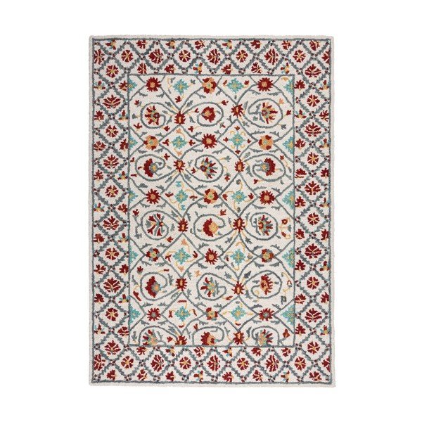 Czerwono-niebieski wełniany dywan tkany ręcznie 160x230 cm Iris Traditional – Flair Rugs-image-4