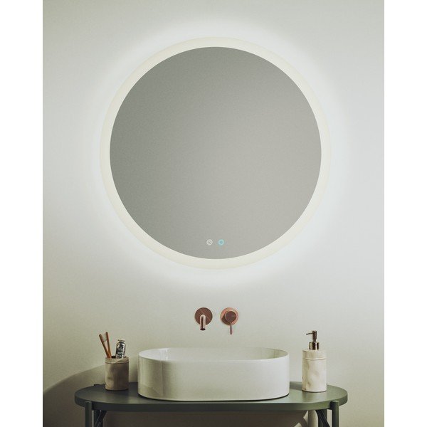 Lustro ścienne z oświetleniem ø 60 cm Mervi – Kave Home-image-1